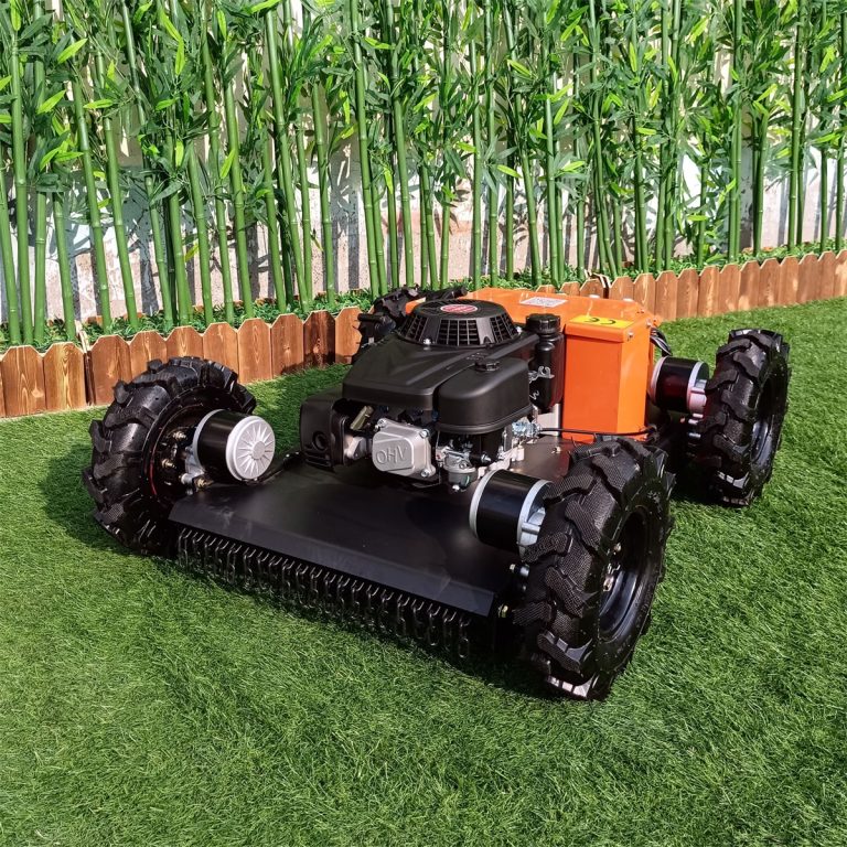 remote operated rubber track ecological garden brush mower China manufacturer factory