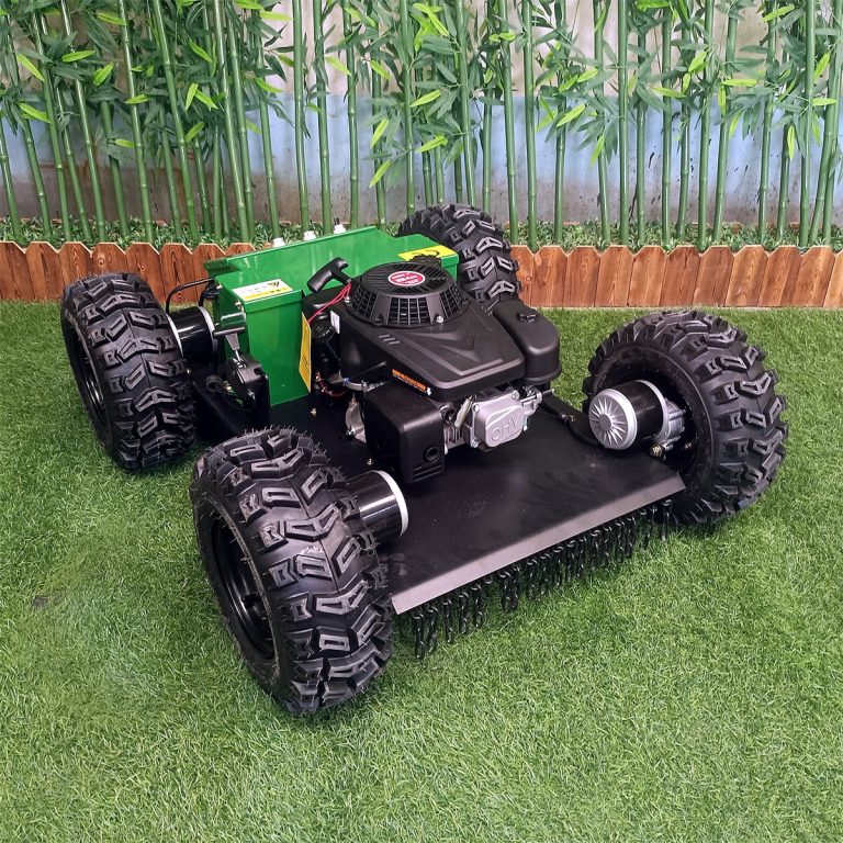 radio controlled track-mounted road slope grass cutter machine China manufacturer factory