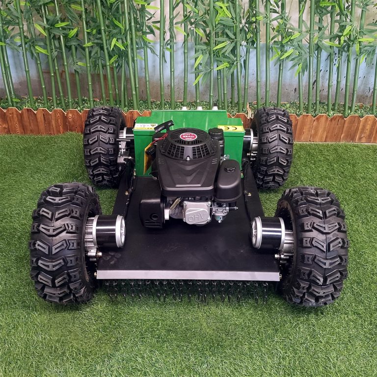 remote operated rubber track high grass grass cutter China manufacturer factory