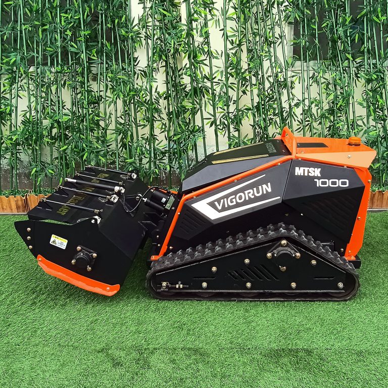 EPA gasoline powered engine battery operated crawler remote-driven snow brush