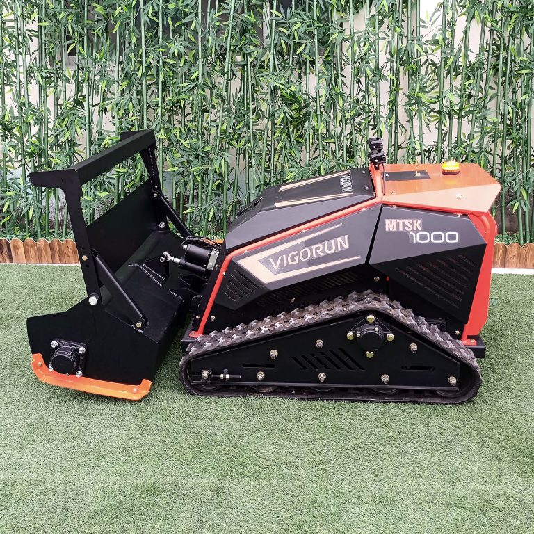 gasoline electric hybrid powered 360 degree rotation versatile remote control flail mower